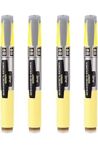 NcK Yellow Highlighter Liquid Pen - Set of 4