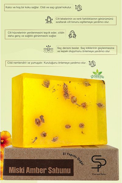 Pureandshine Handmade Natural Muscle Amber Soap