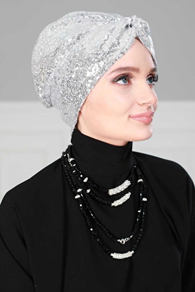 Ayşe Tasarım Mihrace Bone Sequined,B-4Py,Silver