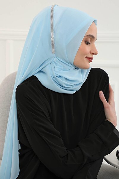 Ayşe Tasarım Practical Chiffon Shawl,Ps-22,Baby Blue