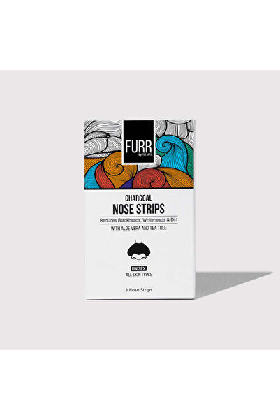 Furr شرائط الفحم لإزالة الرؤوس السوداء من الأنف، مع الصبار وزيت شجرة الشاي (3...