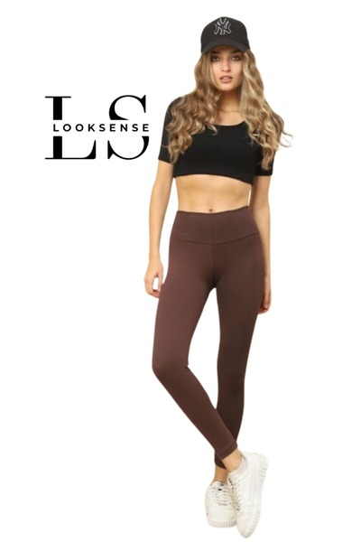 Looksense Ženske Visok struk Oblikuje figuru Rebrasto helanke 01818