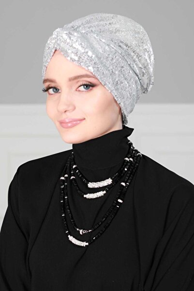 Ayşe Tasarım Mihrace Bone Sequined,B-4Py,Silver