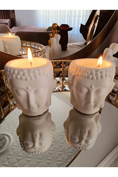 Show Art Hediyelik Buda Tealight 2'li Set Mumluk (mumlar hediyemizdir)