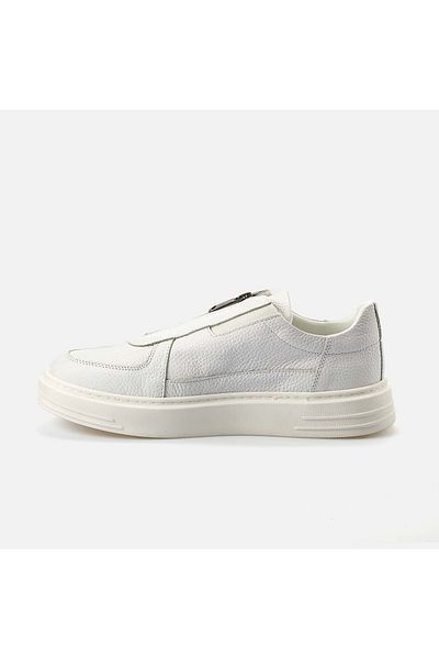 KEMAL TANCA Pantofi sport și pantofi sport alb din piele naturală pentru bărbați