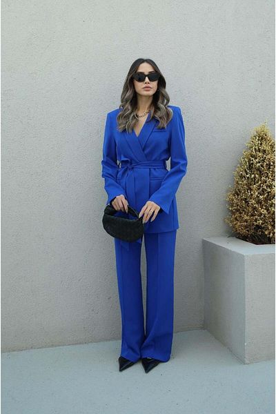 Bella Breeze Costum cu pantaloni jachetă cu curea pentru femei