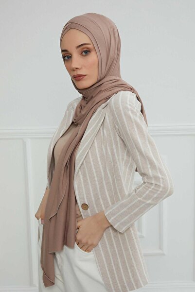 Aisha's Design Πρακτικό χτενισμένο βαμβακερό σάλι με σταυρωτό μπροστινό μέρος, PS-40, βιζόν