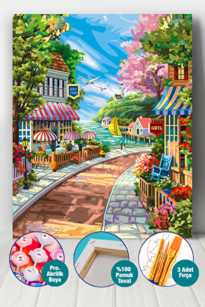 Picasso World Hobby Art Sayılarla Boyama Numaralı Tuval Seti Fırça Boya Dahil...