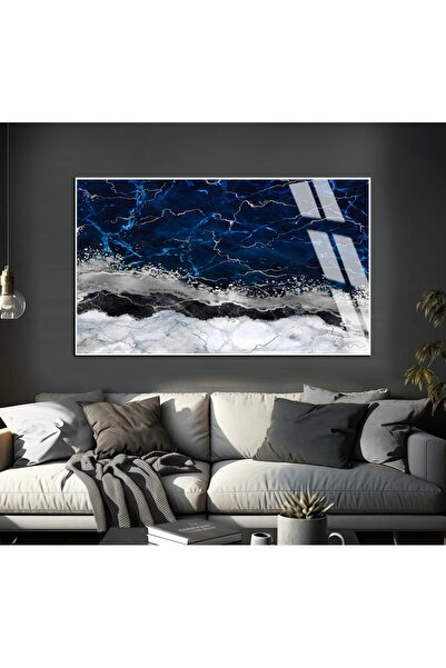 Harika bir ev HARİKABİREV | ALBASTRU-ARGINTIU FORMĂ ABSTRACTĂ 01 | TABLĂ DE S...