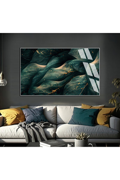 Harika bir ev HARİKABİREV | Frunze abstracte verde smarald-aurii FIGURA 01 | ...