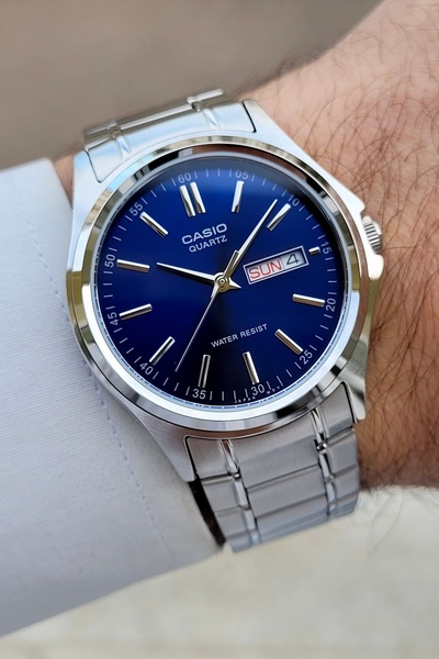 Casio Navy Blue Gray Color 38.5 mm Men's Watch