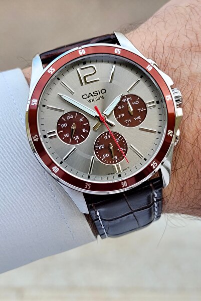 Casio Silver Brown Color 43.5 mm Men's Wrist Watch