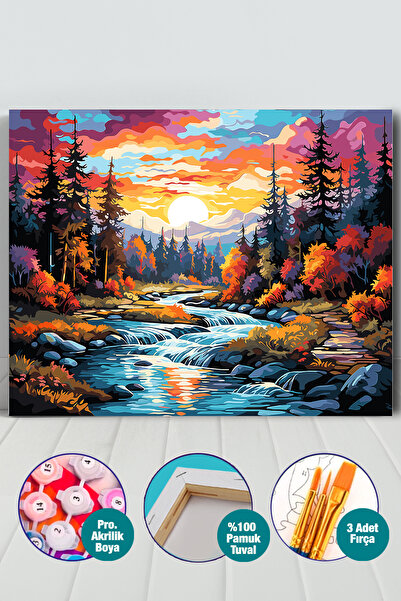 Picasso World Hobby Art Sayılarla Boyama Numaralı Tuval Seti Fırça Boya Dahil...