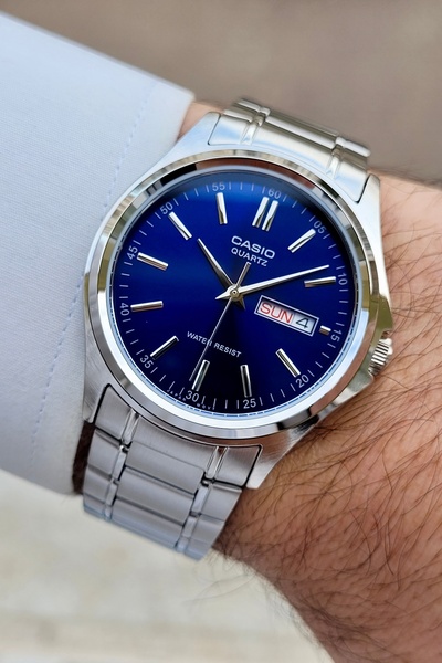 Casio Navy Blue Gray Color 38.5 mm Men's Watch