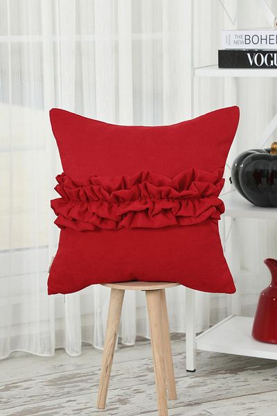 Aisha's Design Throw Pillow Ruffle Cover - K-270