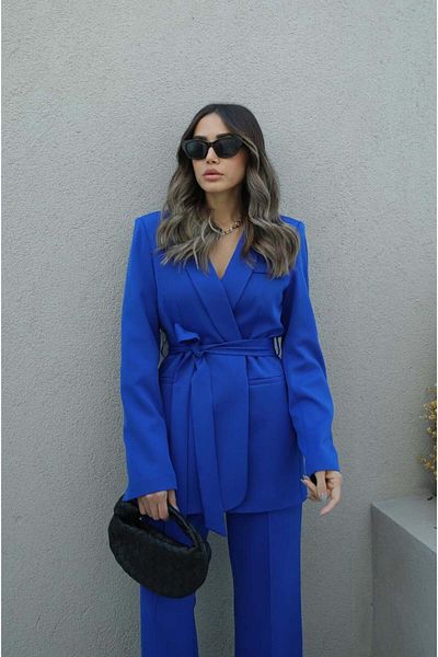Bella Breeze Costum cu pantaloni jachetă cu curea pentru femei