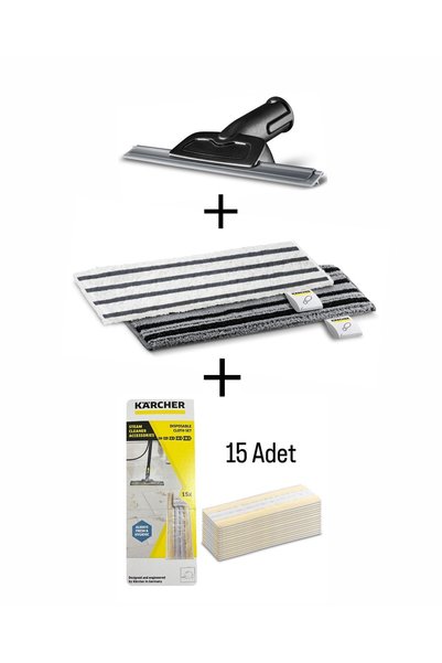 Karcher Sc1 Sc2 Sc3 Sc4 Sc5 Cam Temizleme Aparatı 15 Adet Mikrofiber Bez Dış(SERT) Zemin Seti Easyfix - PH