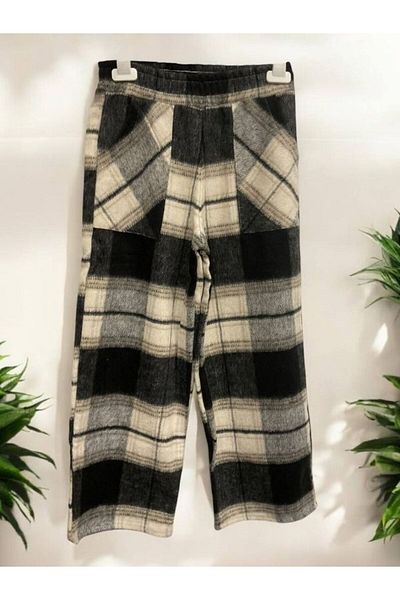 Zekids Girl's Cashmere Plaid Pants