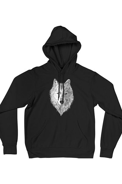 Texclusive Turkish Göktürkler Bozkurt Printed Hooded Sweatshirt - 3 Thread