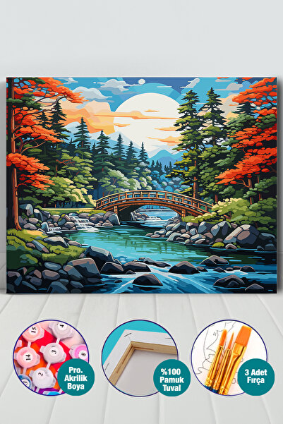 Picasso World Hobby Art Sayılarla Boyama Numaralı Tuval Seti Fırça Boya Dahil...