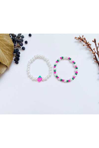 REN AKSESUAR مجموعة سوار اللؤلؤ للأطفال