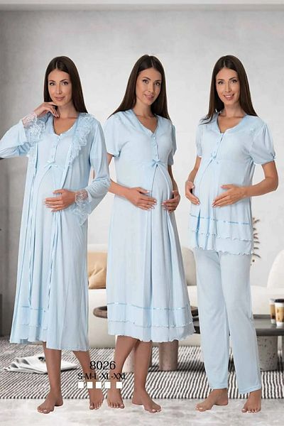 by İGP Maternity Maternity Nightgown Dressing Gown Pajamas Set of 4