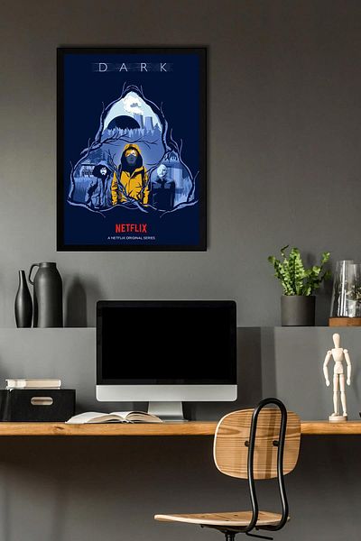 Saturn Tablou înrămat cu serie întunecată - Tablou poster