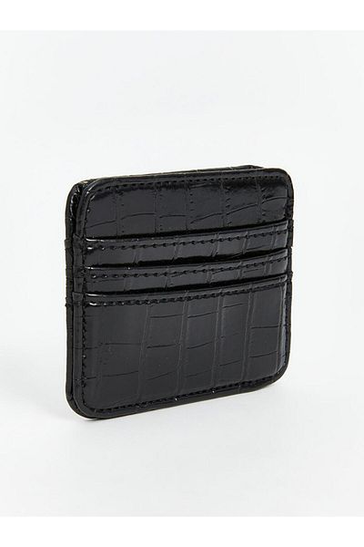 LC Waikiki LCW ACCESSORIES Leather Looking Crocodile Patterned Women's Card Holder