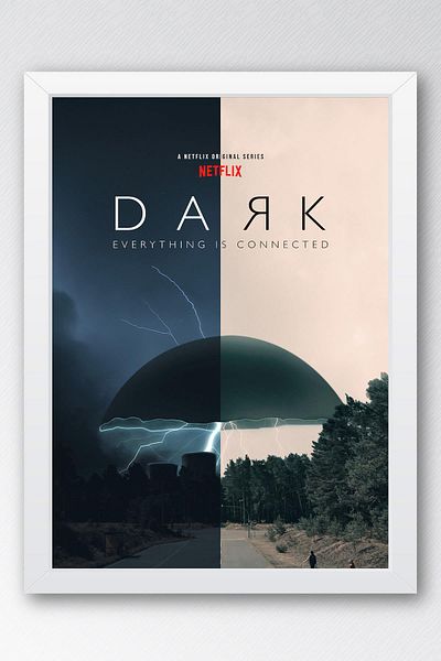 Saturn Πίνακας με σκούρο πλαίσιο σειράς - ζωγραφική αφίσας