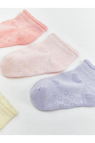 LC Waikiki LCW Baby Patterned Baby Girl Booties Socks 5-Pack