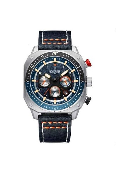 Naviforce 2151 Model Men's Leather Band Function Wrist Watch