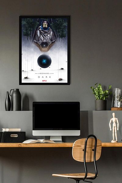 Saturn Tablou înrămat cu serie întunecată - Tablou poster