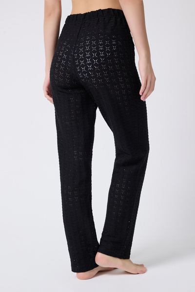 MY Wooft Black Summer Beach Pareo Swimsuit Bikini Bottom Pants