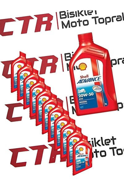 SHELL Advance 4T AX3 20W-50 Yağ 1LT. 12'li 1KOLİ