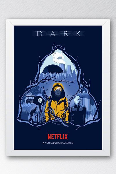 Saturn Tablou înrămat cu serie întunecată - Tablou poster