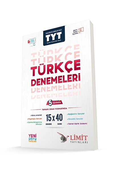 Limit Yayınları 2024 - 2025 Müfredat Yeni Nesil TYT TÜRKÇE DENEMLERİ
