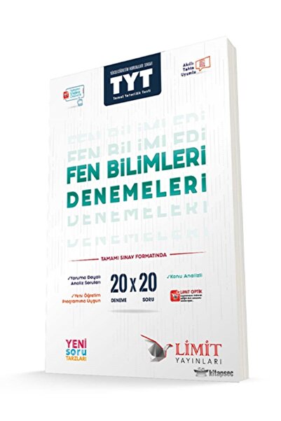 Limit Yayınları 2024 - 2025 Müfredat Yeni Nesil TYT FEN BİLİMLERİ DENEMLERİ