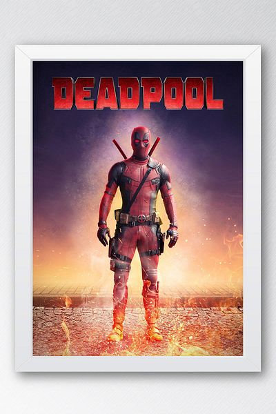 Saturn Πίνακας με κορνίζα Deadpool - Πίνακας αφίσας ταινίας Marvel
