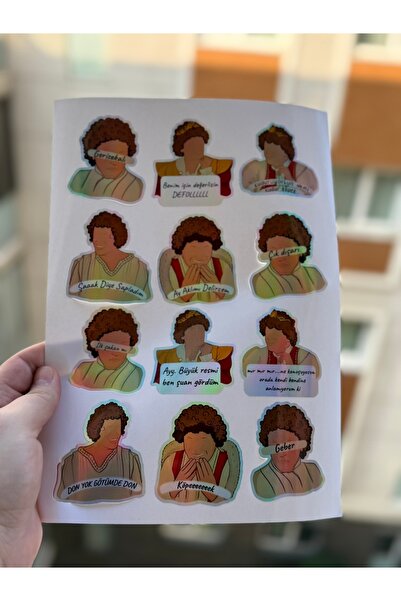 cakaybu Etichetă cu hologramă prinț tăiată A4 - pentru caiet, cască, pătură, ...