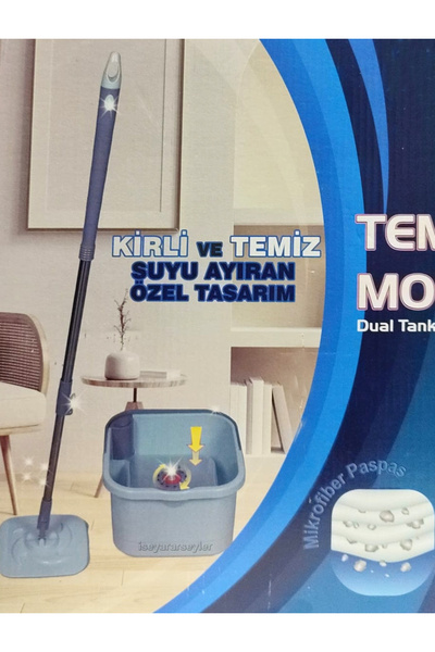 abnturk Fazladan Paspas Hediyeli Kirli ve Temiz Su Otomatik Ayıran Mikrofiber...