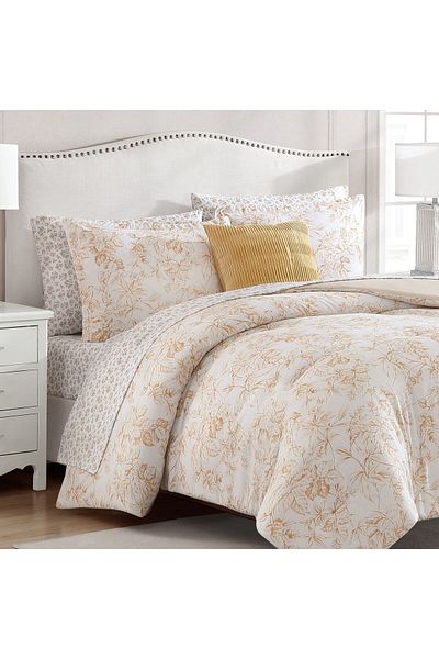 Orange Bed & Bath Yellow Vernazza | Double Bedding Set 8 Pieces 229 × 269 cm