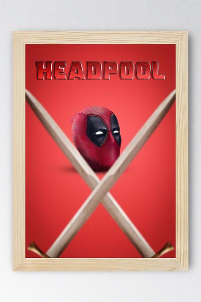 Saturn Deadpool Framed Painting - Marvel Movie Poster Painting