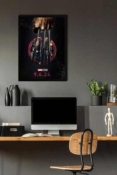 Saturn Pictură înrămată Deadpool și Wolverine - Pictură poster film Marvel