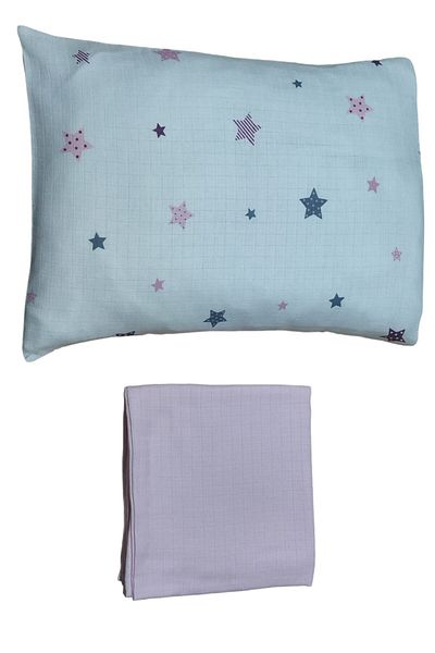 Alpıno Newborn Muslin Cover and Blanket Set - 100cm X 120cm + 35cm X 45cm Pillowcases
