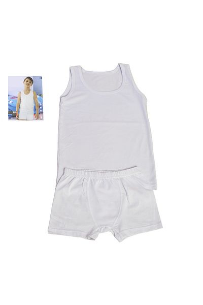 Por Favor Boy's White Underwear Set