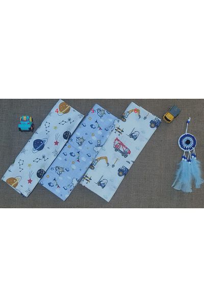 Alpıno Newborn, 100% Cotton 85cm X 85cm Multi-Purpose Muslin Blanket, Baby Blanket, Muslin Cloth (3 Pcs)