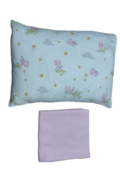Alpıno Newborn Muslin Cover and Blanket Set - 100cm X 120cm + 35cm X 45cm Pillowcases