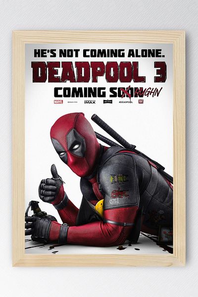 Saturn Deadpool 3 Framed Painting - Marvel Movie Poster Painting