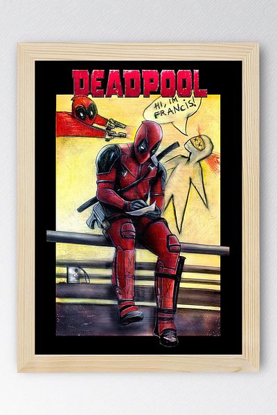 Saturn Deadpool Framed Painting - Hi I'M Francis Poster Painting