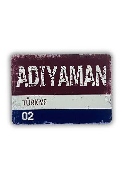 ERİSTAKI ADIYAMAN Yazılı Retro Ahşap Türkiye Şehir Magneti-Buzdolabı Süsü-Hed...